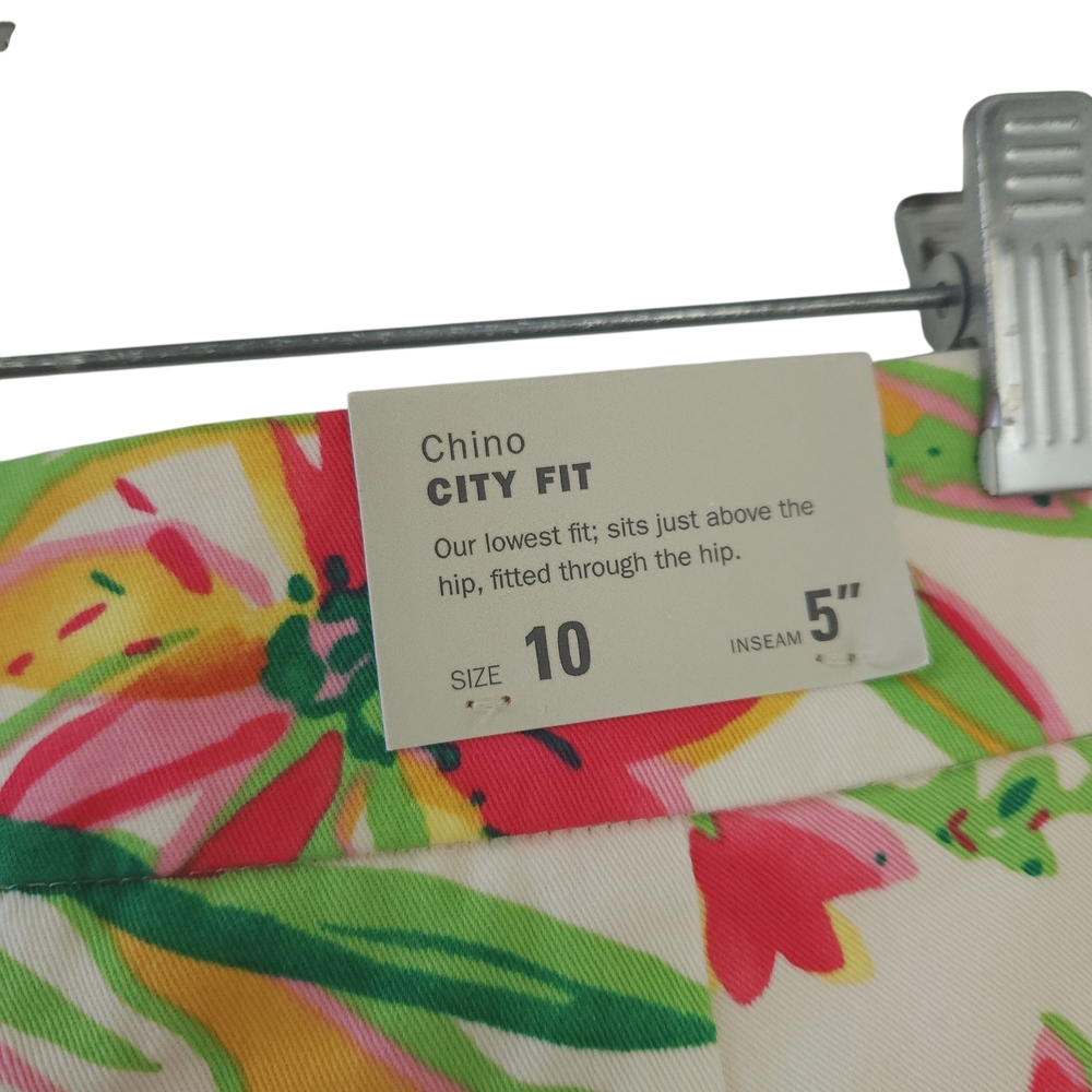 New J. Crew  City Shorts Women's Floral Print Cotton-Blend Shorts - Size 10 - Picture 3 of 4